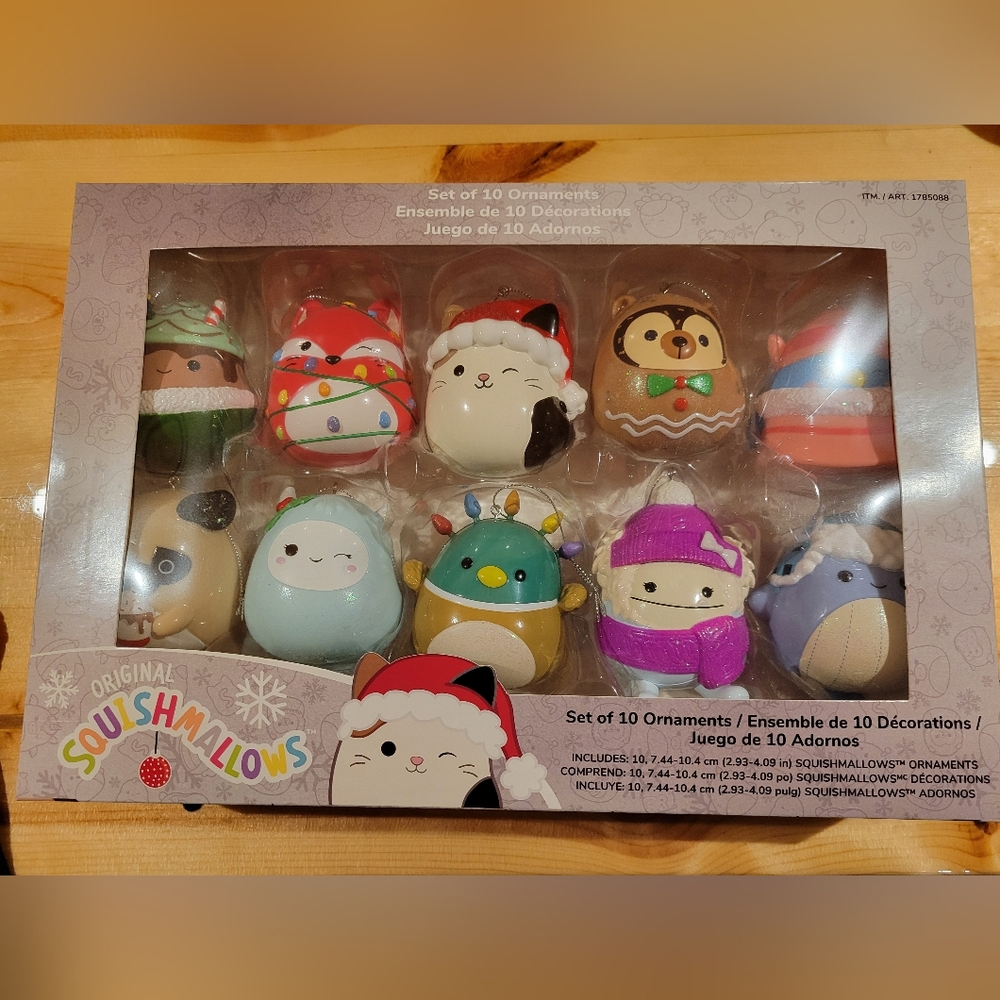 Costco exclusive!! Squishmallow ornament set of 10 2024